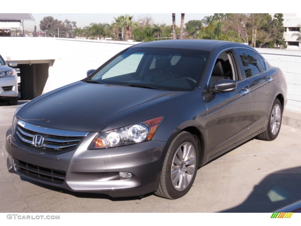 2012 Accord EX-L V6 Sedan - Polished Metal Metallic / Black photo #6