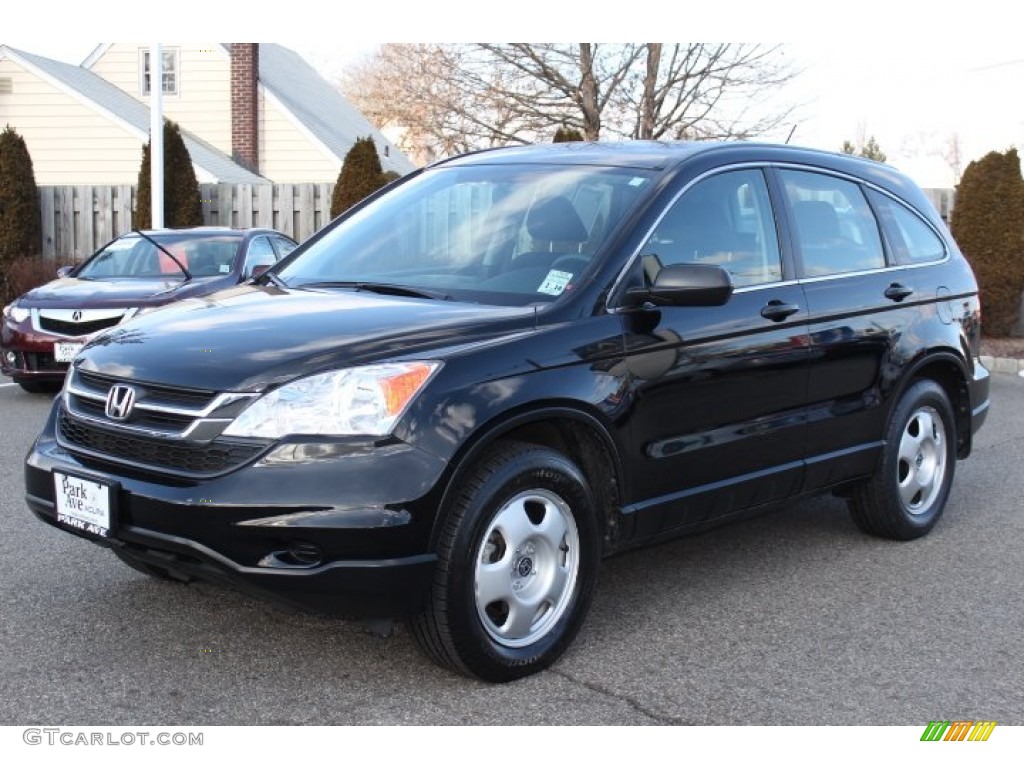 2010 CR-V LX AWD - Crystal Black Pearl / Black photo #7