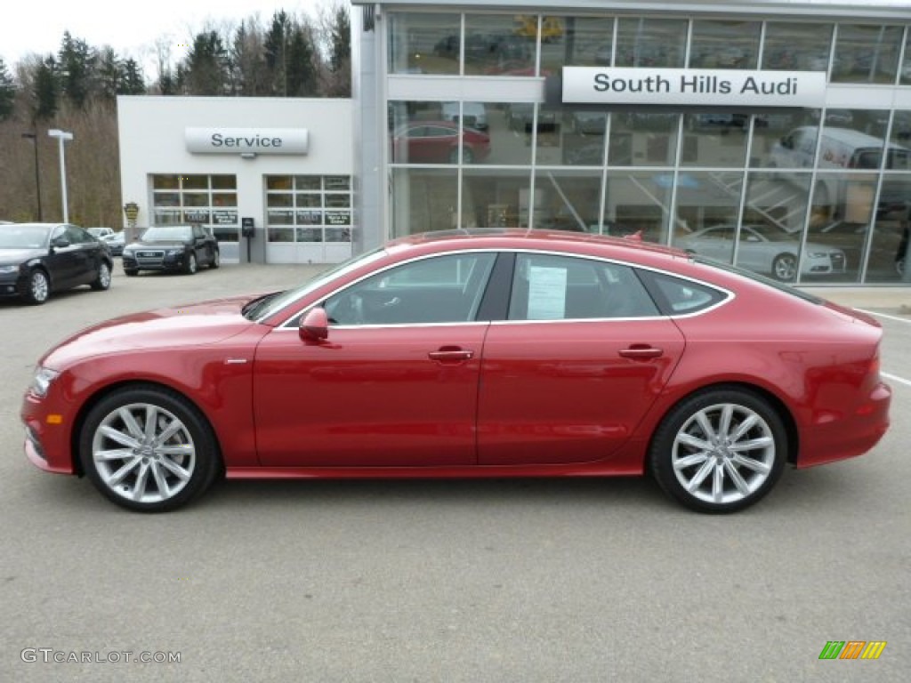 2012 A7 3.0T quattro Premium - Garnet Red Pearl Effect / Black photo #2