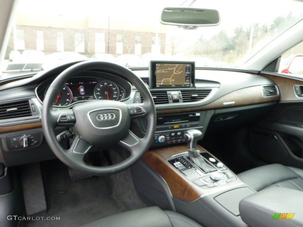 2012 Audi A7 3.0T quattro Premium Black Dashboard Photo #76322936