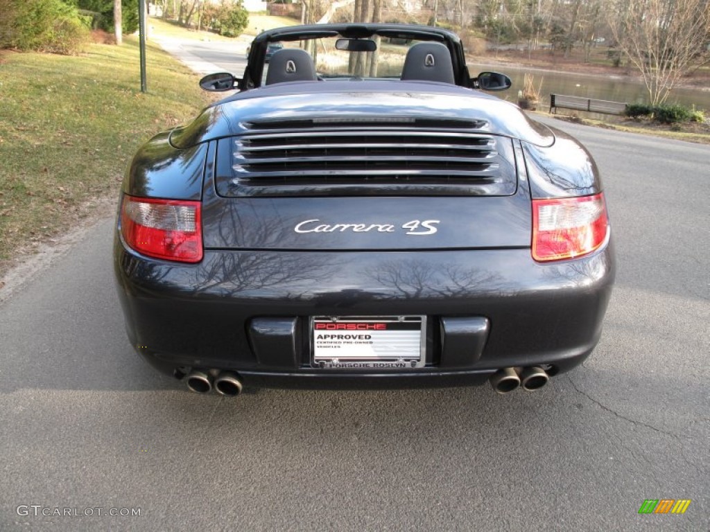 2006 911 Carrera 4S Cabriolet - Atlas Grey Metallic / Sea Blue photo #11