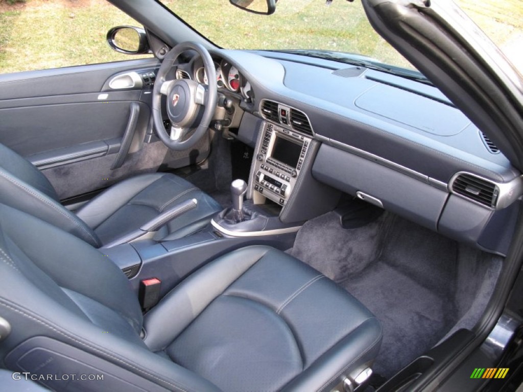 2006 911 Carrera 4S Cabriolet - Atlas Grey Metallic / Sea Blue photo #14