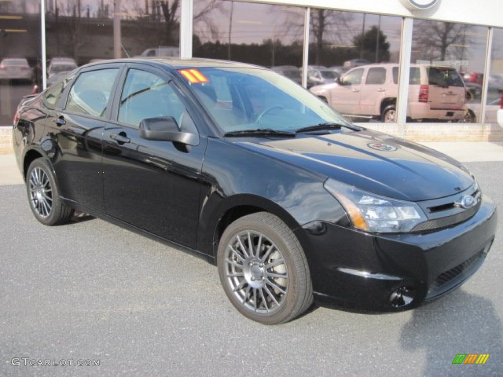 Ebony Black 2011 Ford Focus SES Sedan Exterior Photo #76323700