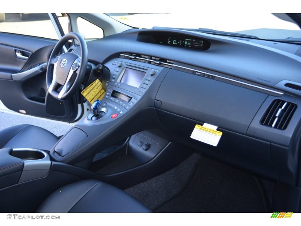 2013 Toyota Prius Three Hybrid Dark Gray Dashboard Photo #76325564