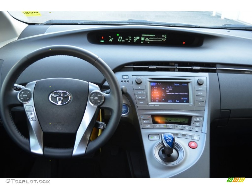 2013 Toyota Prius Three Hybrid Dark Gray Dashboard Photo #76325606