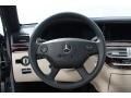2007 Mercedes-Benz S Beige/Black Interior Steering Wheel Photo