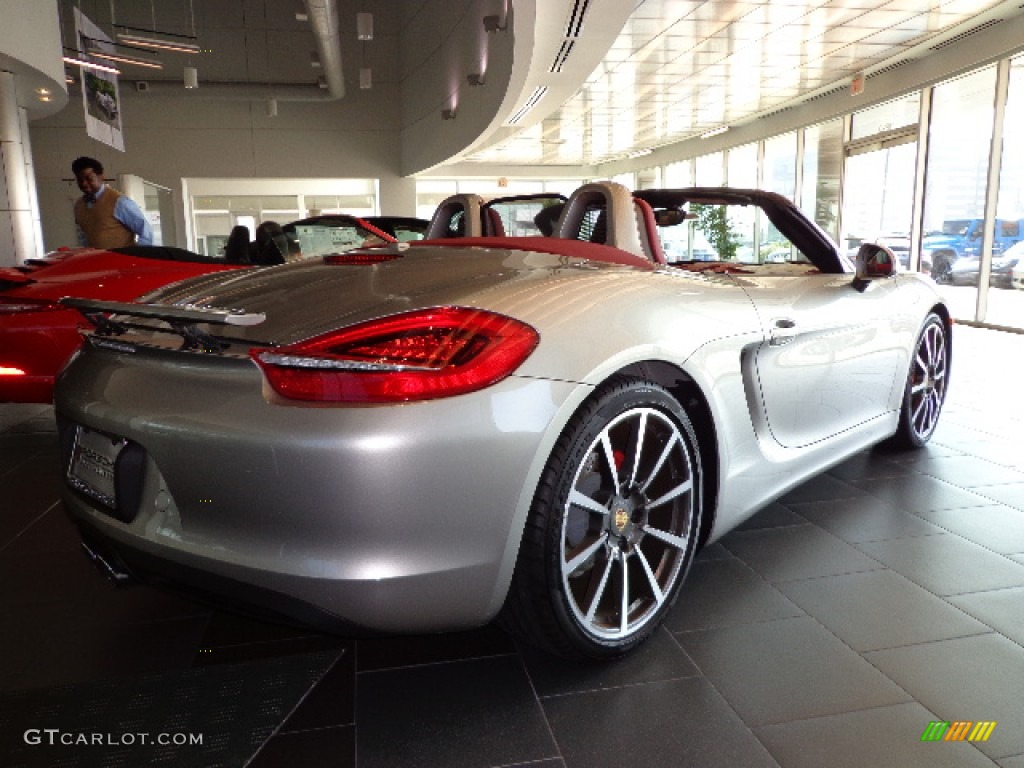 2013 Boxster S - Platinum Silver Metallic / Carrera Red Natural Leather photo #6