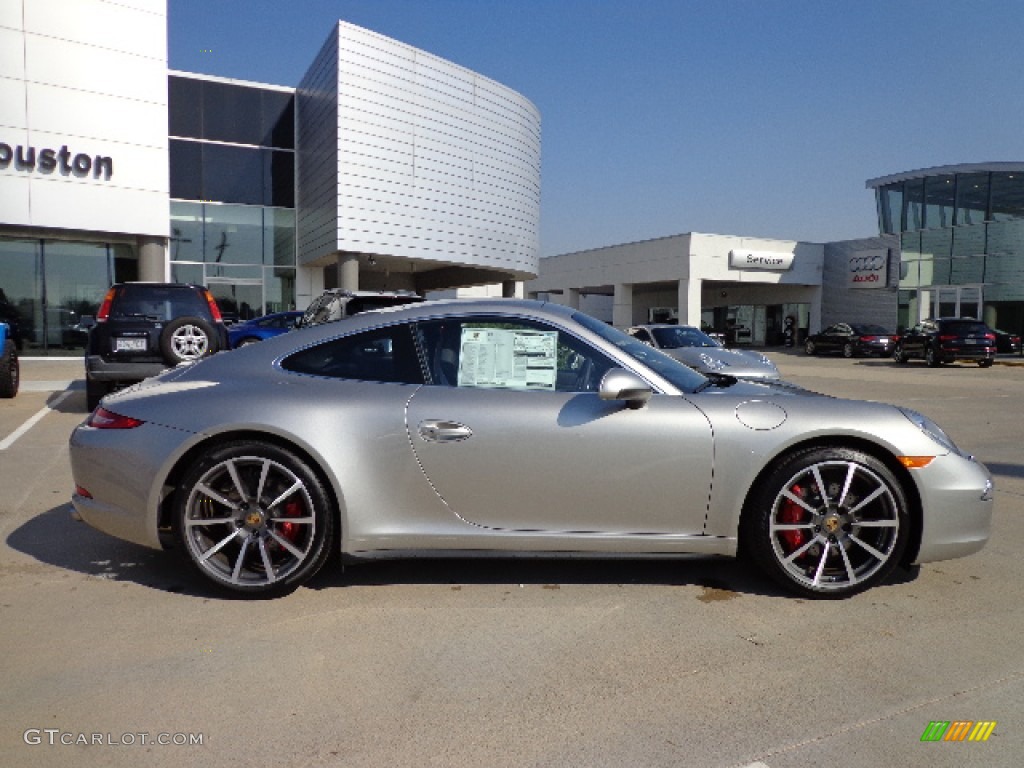 Platinum Silver Metallic 2013 Porsche 911 Carrera 4S Coupe Exterior Photo #76329729