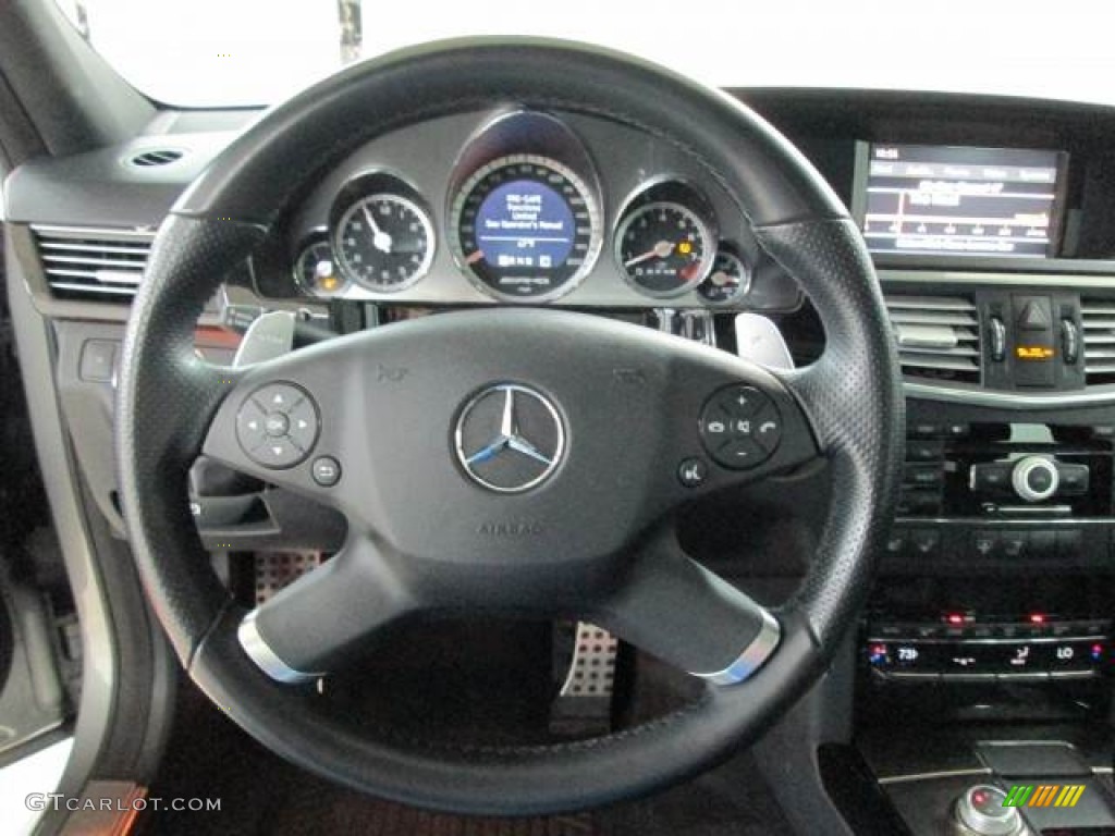 2010 Mercedes-Benz E 63 AMG Sedan Black Steering Wheel Photo #76329873