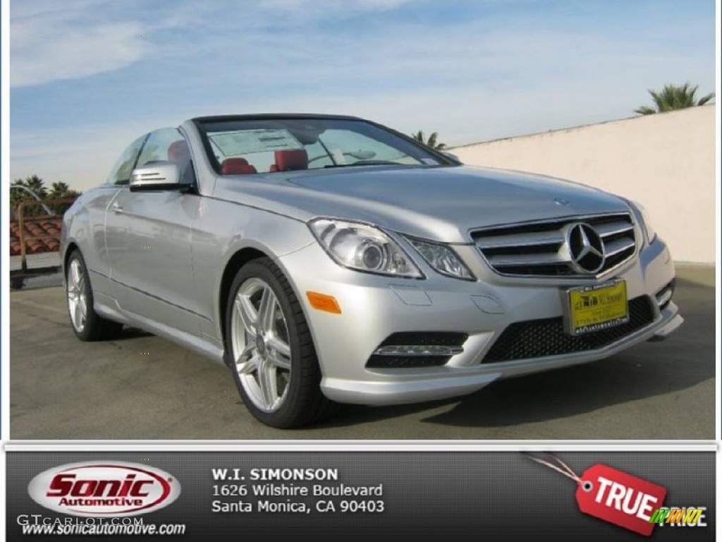 2013 E 550 Cabriolet - Iridium Silver Metallic / Red/Black photo #1