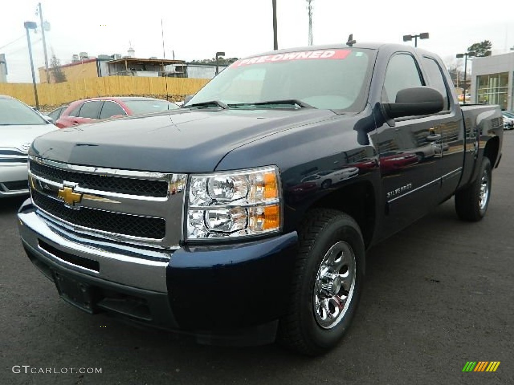 2011 Silverado 1500 LS Extended Cab - Imperial Blue Metallic / Dark Titanium photo #7