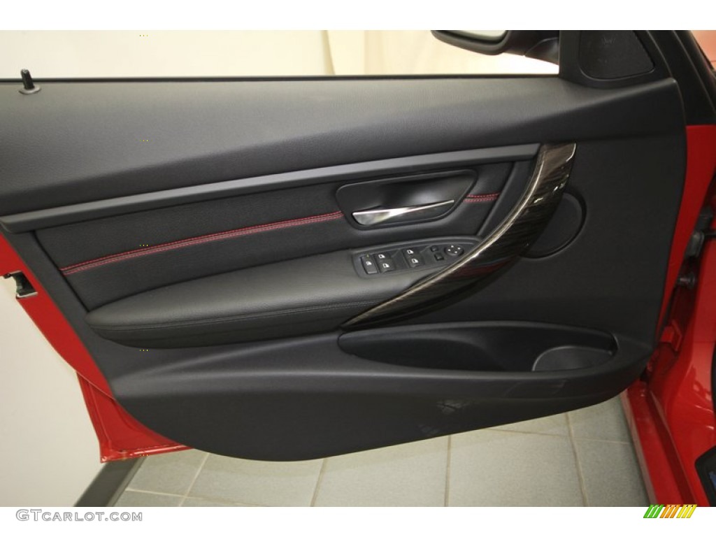 2013 BMW 3 Series 335i Sedan Black Door Panel Photo #76334088