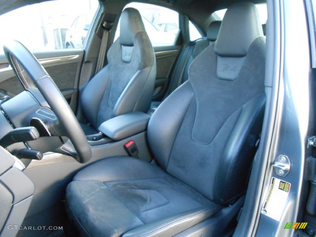 Black/Black Interior 2012 Audi S4 3.0T quattro Sedan Photo #76334649
