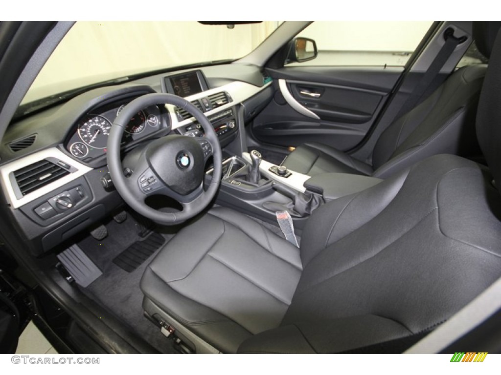 Black Interior 2013 BMW 3 Series 328i Sedan Photo #76335261