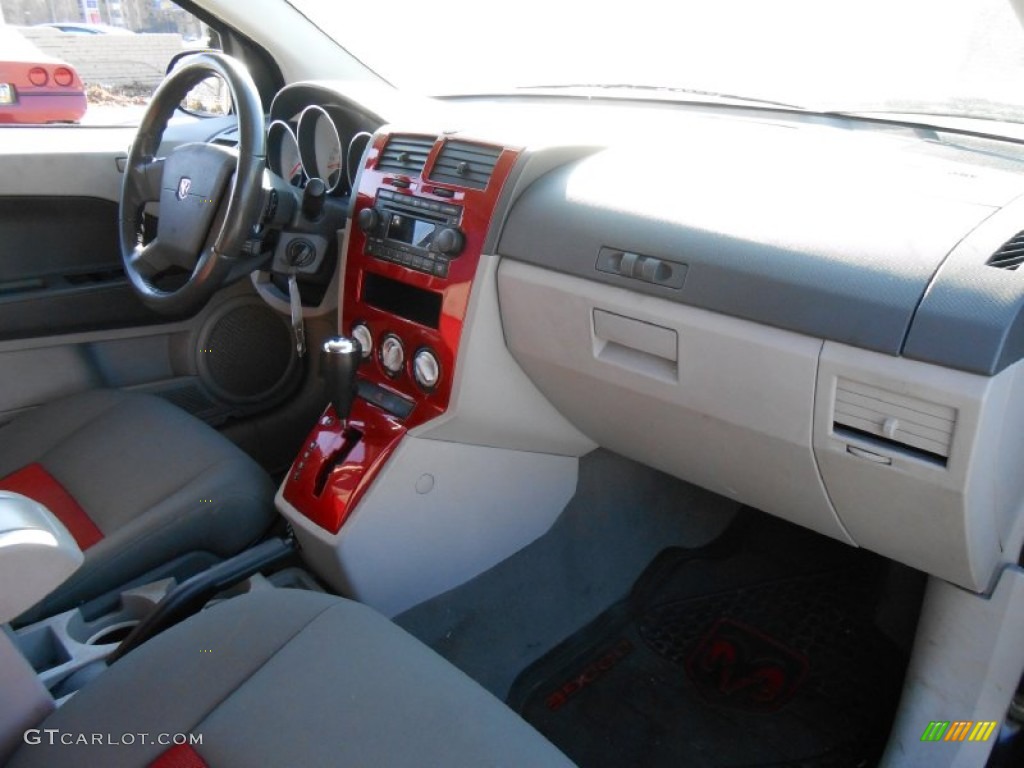 2007 Dodge Caliber SXT Pastel Slate Gray/Red Dashboard Photo #76335340