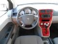 2007 Dodge Caliber Pastel Slate Gray/Red Interior Steering Wheel Photo