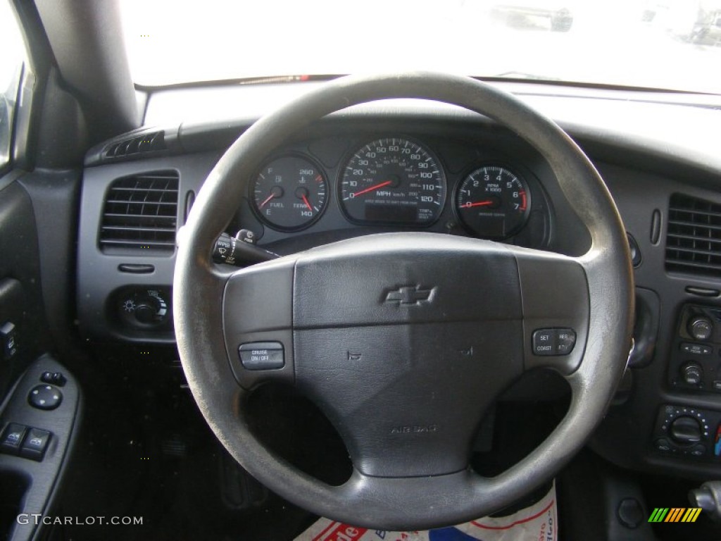 2004 Chevrolet Monte Carlo LS Ebony Black Steering Wheel Photo #76336060