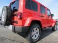 2013 Rock Lobster Red Jeep Wrangler Unlimited Sahara 4x4  photo #3