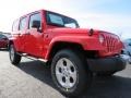 2013 Rock Lobster Red Jeep Wrangler Unlimited Sahara 4x4  photo #4