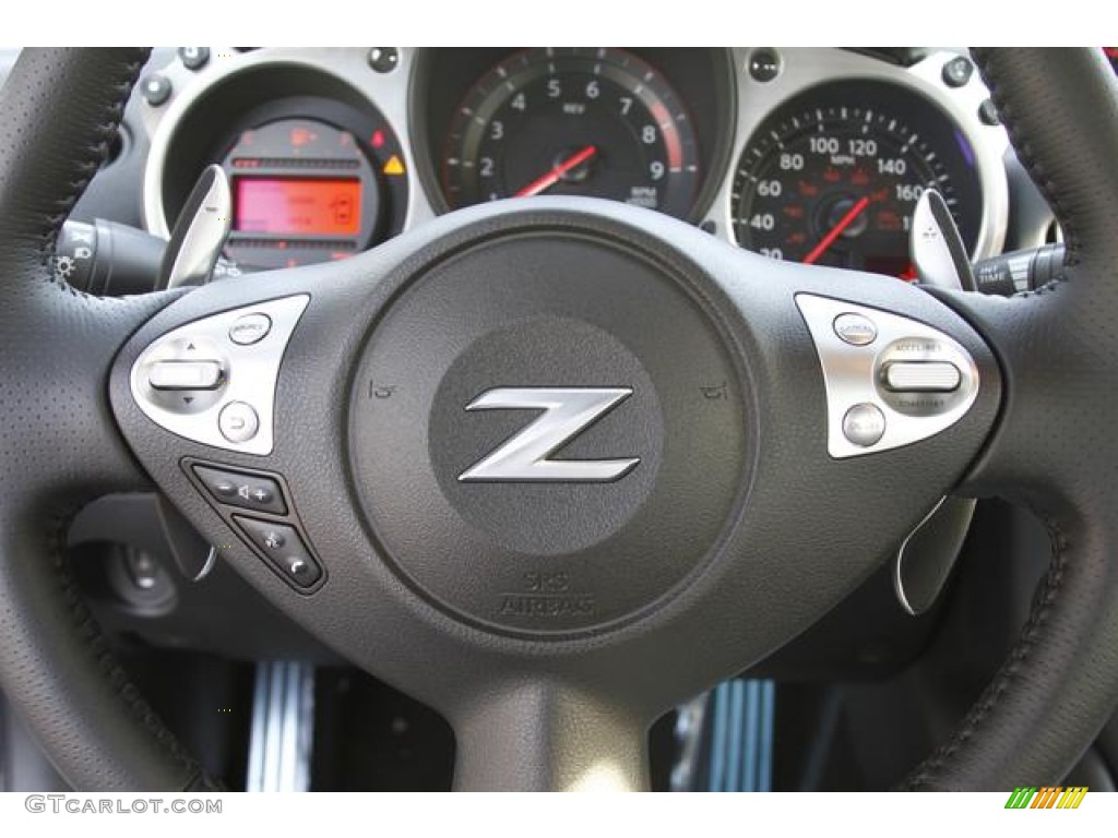 2013 Nissan 370Z Sport Touring Coupe Black Steering Wheel Photo #76336723