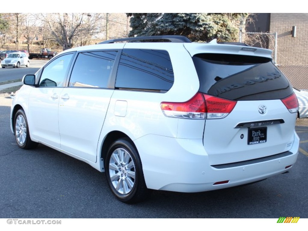 2011 Sienna Limited AWD - Blizzard White Pearl / Bisque photo #7