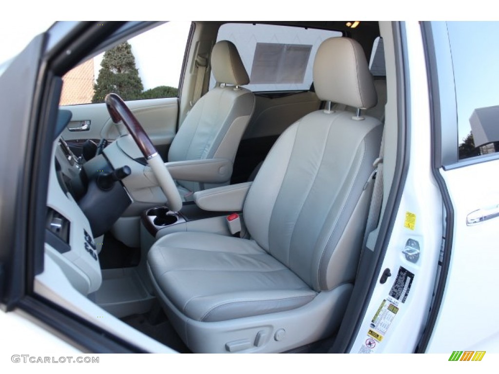 2011 Sienna Limited AWD - Blizzard White Pearl / Bisque photo #12