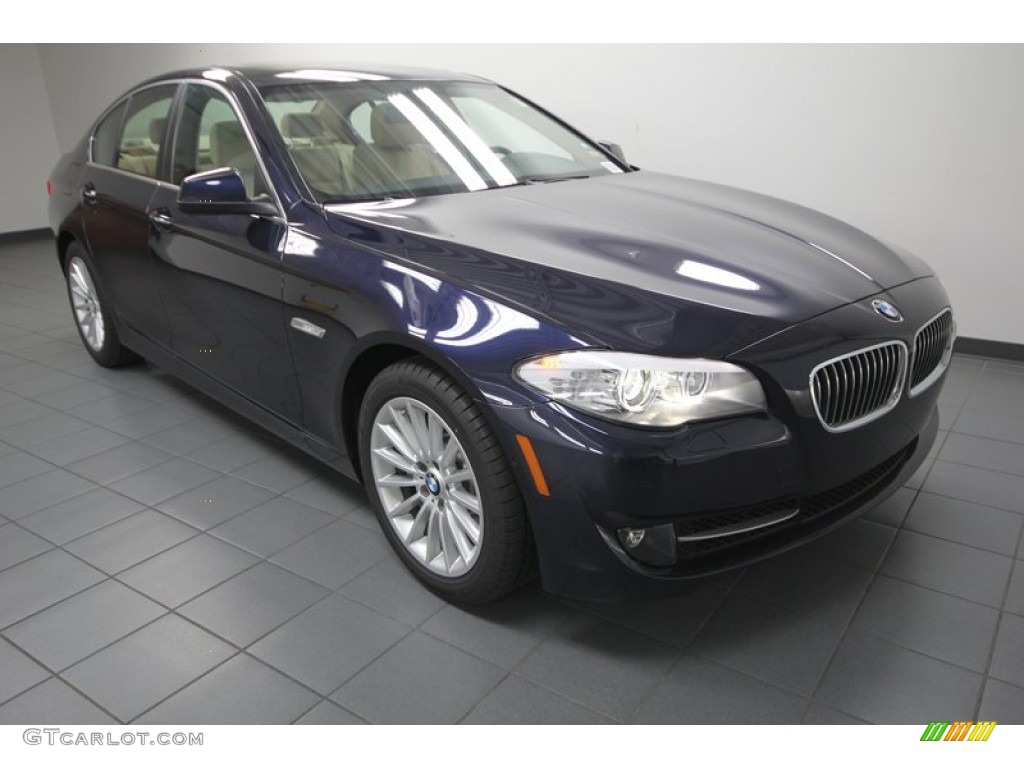 2013 5 Series 535i Sedan - Imperial Blue Metallic / Venetian Beige photo #1