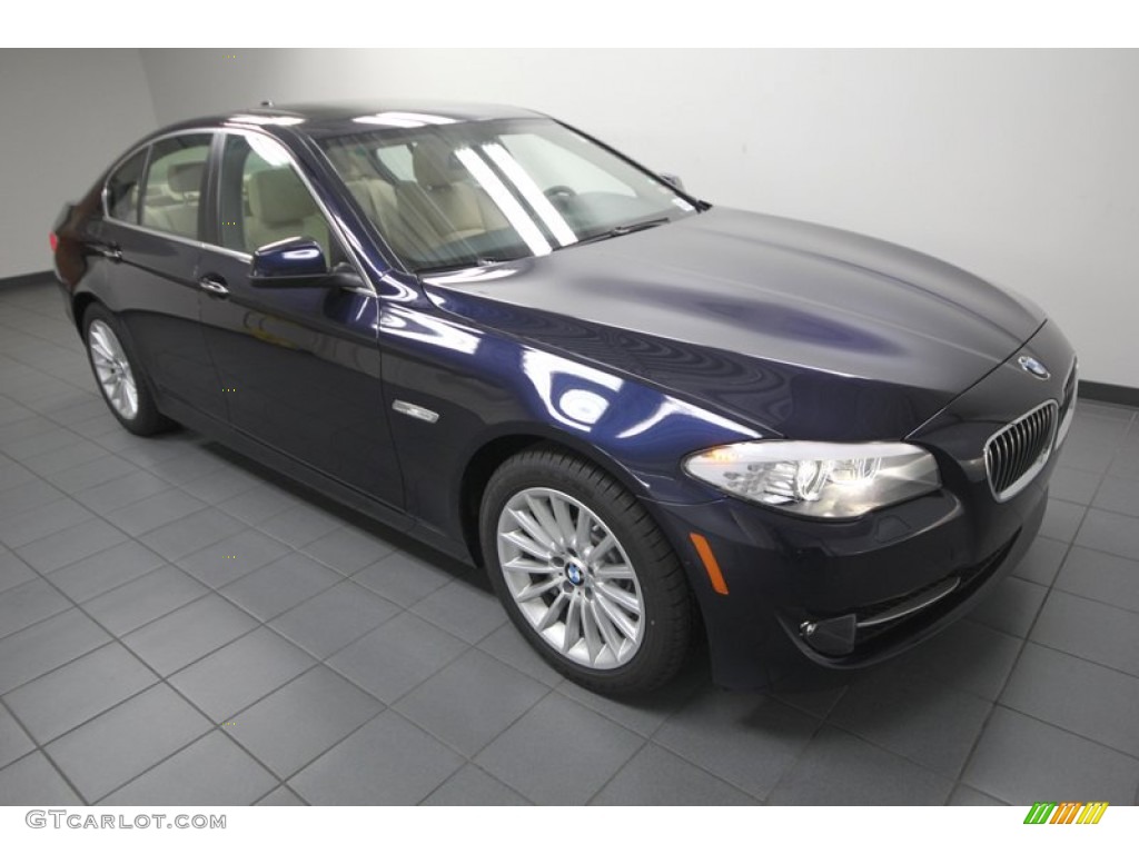 2013 5 Series 535i Sedan - Imperial Blue Metallic / Venetian Beige photo #6