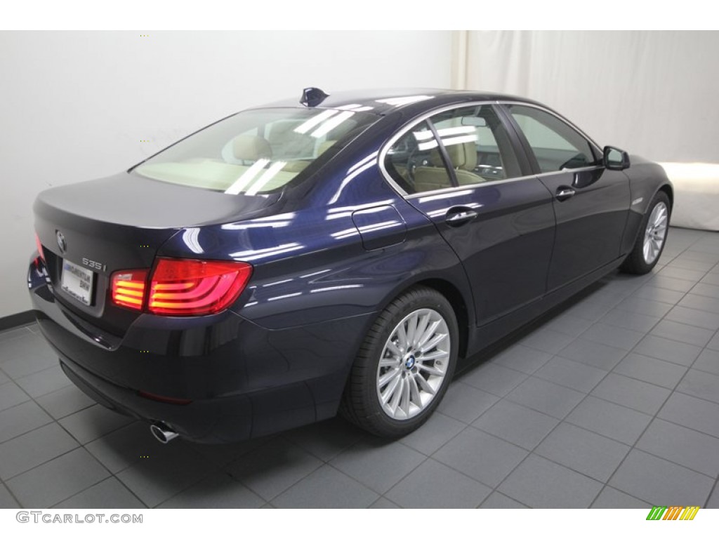 2013 5 Series 535i Sedan - Imperial Blue Metallic / Venetian Beige photo #8