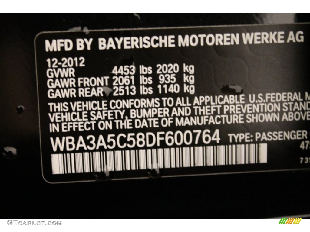 2013 3 Series 328i Sedan - Black Sapphire Metallic / Black photo #15