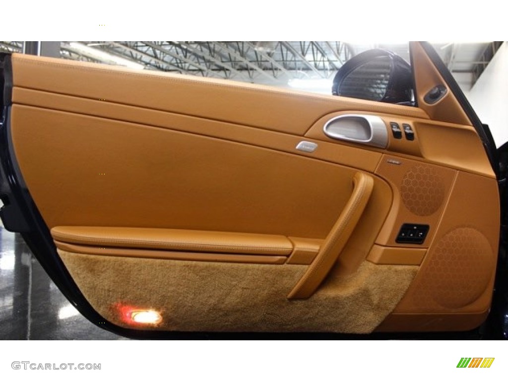 2010 Porsche 911 Turbo Coupe Natural Brown Door Panel Photo #76341832