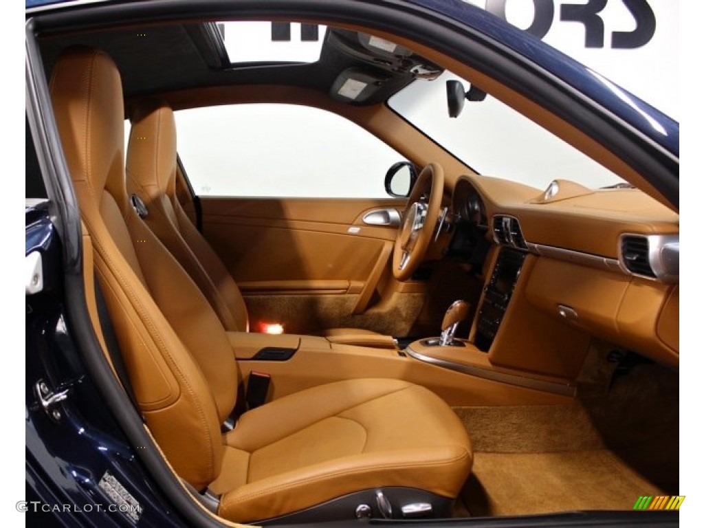 Natural Brown Interior 2010 Porsche 911 Turbo Coupe Photo #76341910