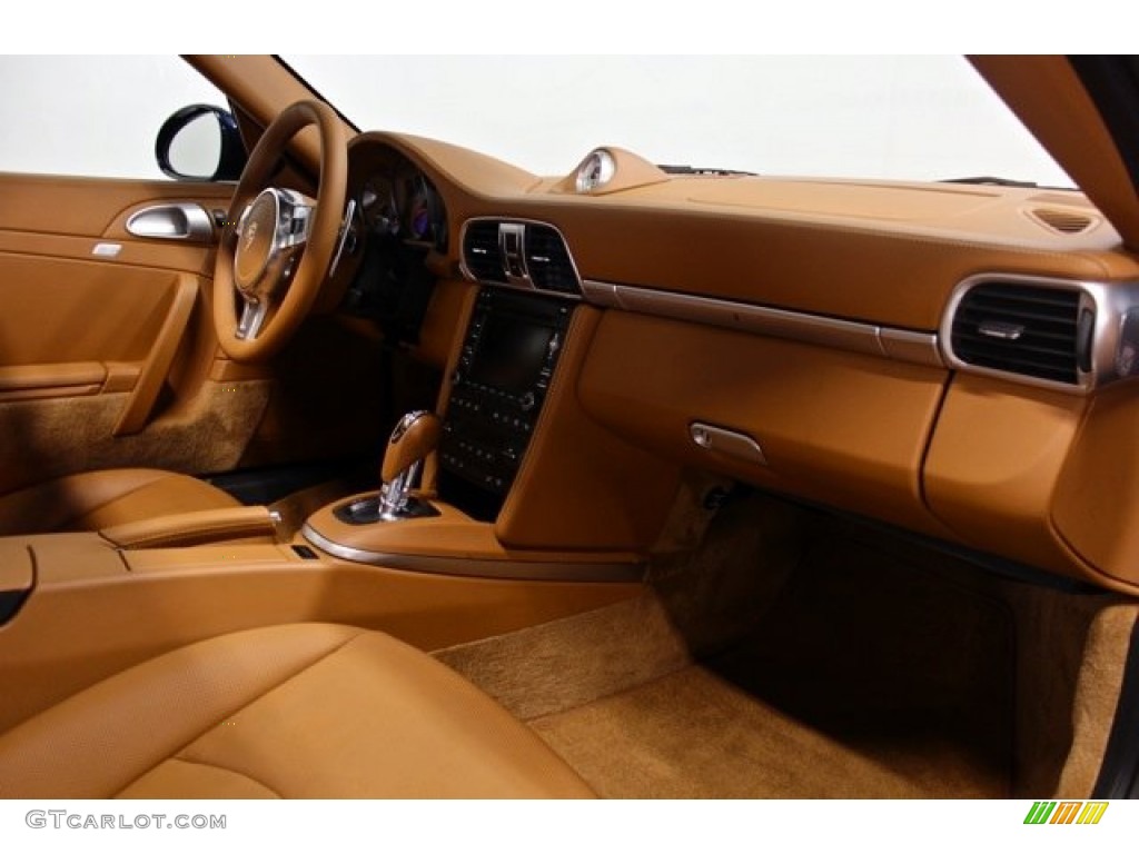 2010 Porsche 911 Turbo Coupe Natural Brown Dashboard Photo #76341955
