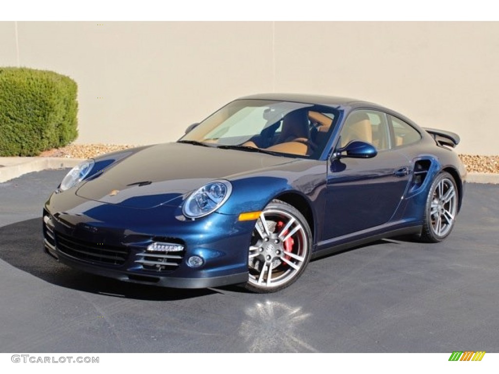 Dark Blue Metallic 2010 Porsche 911 Turbo Coupe Exterior Photo #76342173