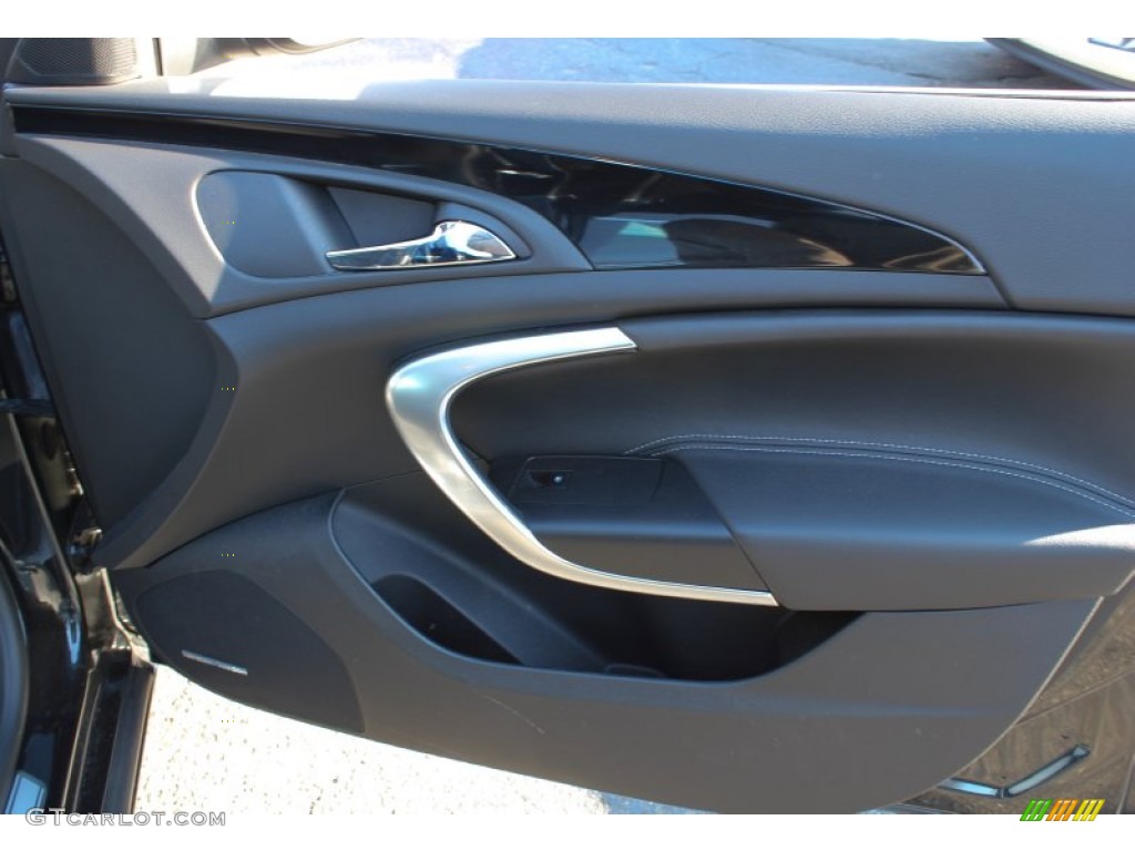 2011 Buick Regal CXL Turbo Ebony Door Panel Photo #76342675
