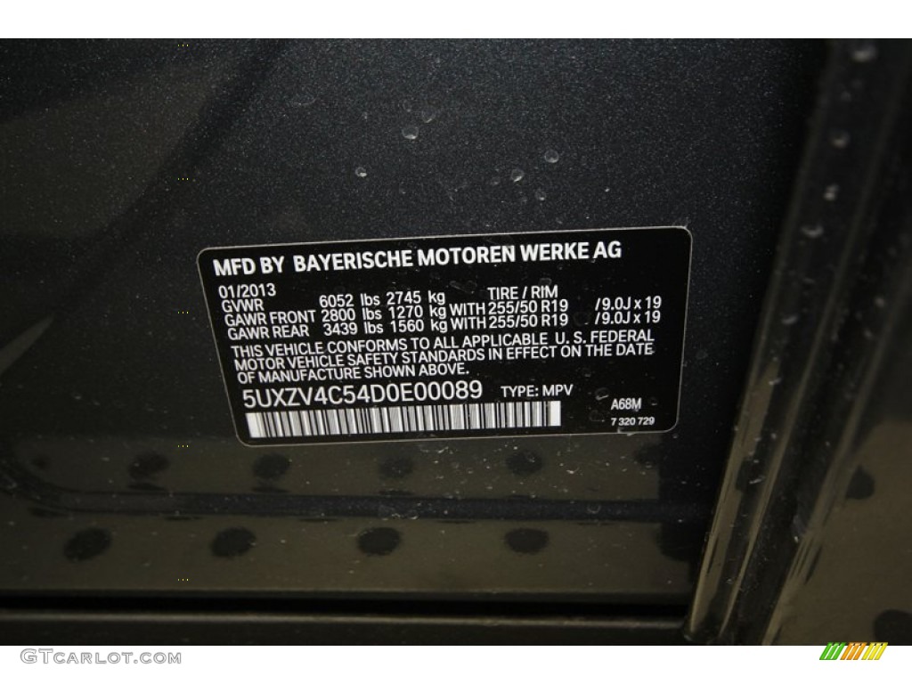 2013 X5 Color Code A68 for Platinum Gray Metallic Photo #76342983