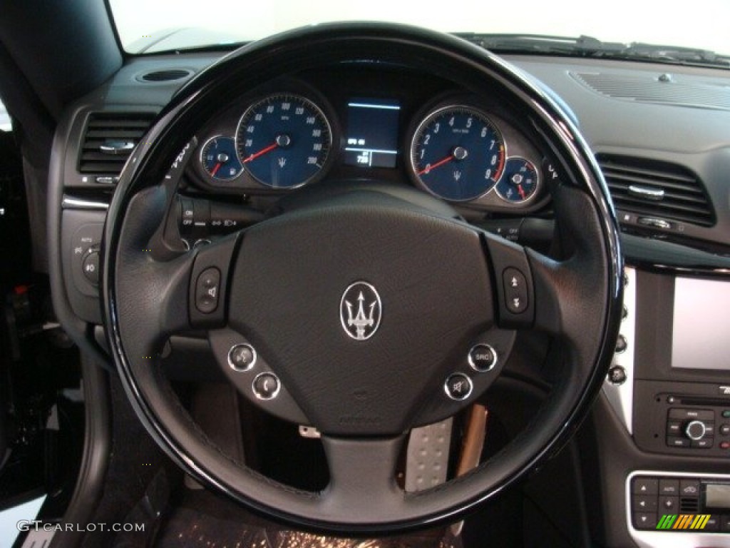 2012 Maserati GranTurismo Convertible GranCabrio Sport Nero Steering Wheel Photo #76344139