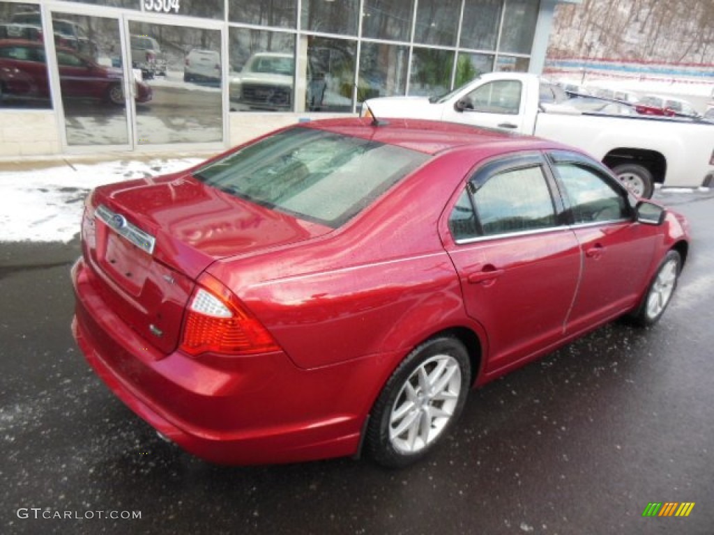 2010 Fusion SEL V6 - Red Candy Metallic / Charcoal Black photo #8