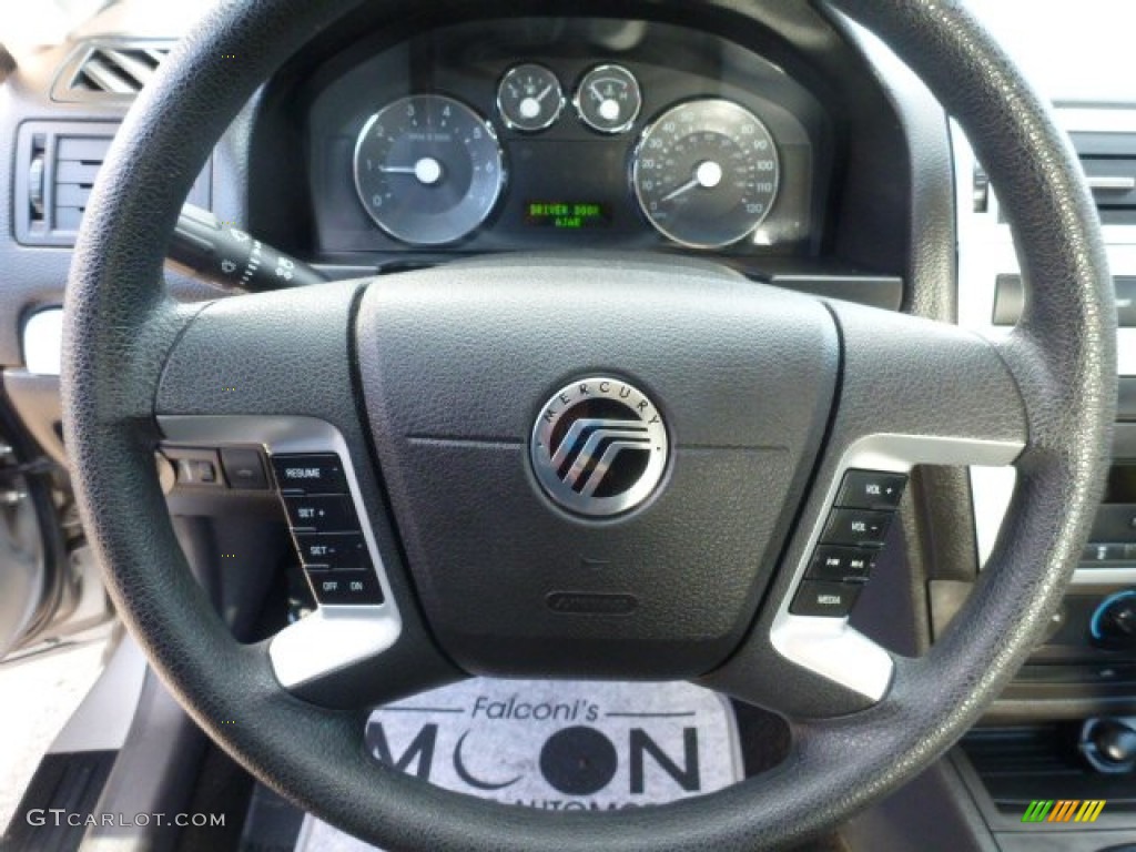 2008 Mercury Milan I4 Dark Charcoal Steering Wheel Photo #76347161