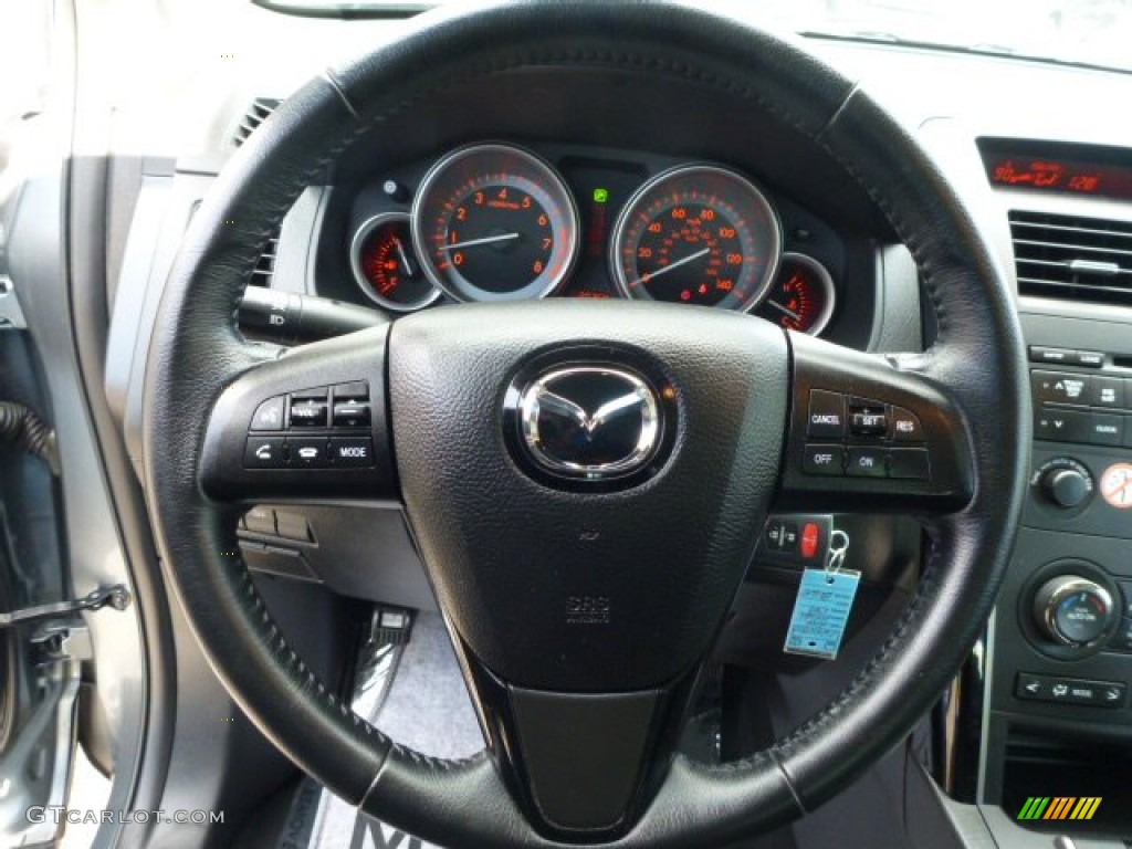 2012 Mazda CX-9 Touring Black Steering Wheel Photo #76348258