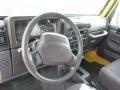 Agate Black 2002 Jeep Wrangler SE 4x4 Steering Wheel