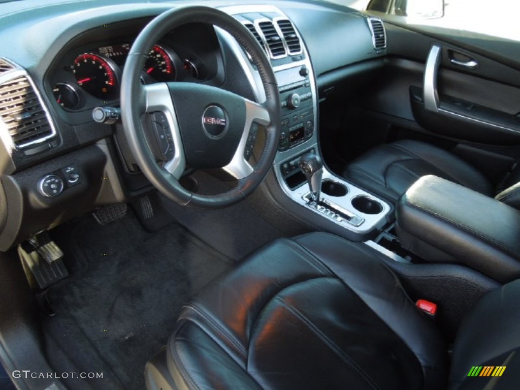 Ebony Interior 2009 GMC Acadia SLT Photo #76353493