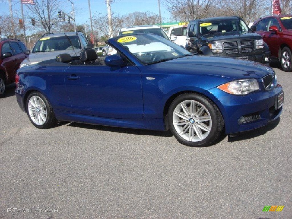 2010 1 Series 128i Convertible - Le Mans Blue Metallic / Black photo #2