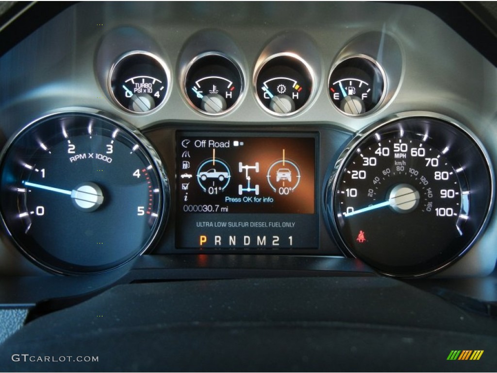 2013 Ford F450 Super Duty Lariat Crew Cab 4x4 Gauges Photo #76355795