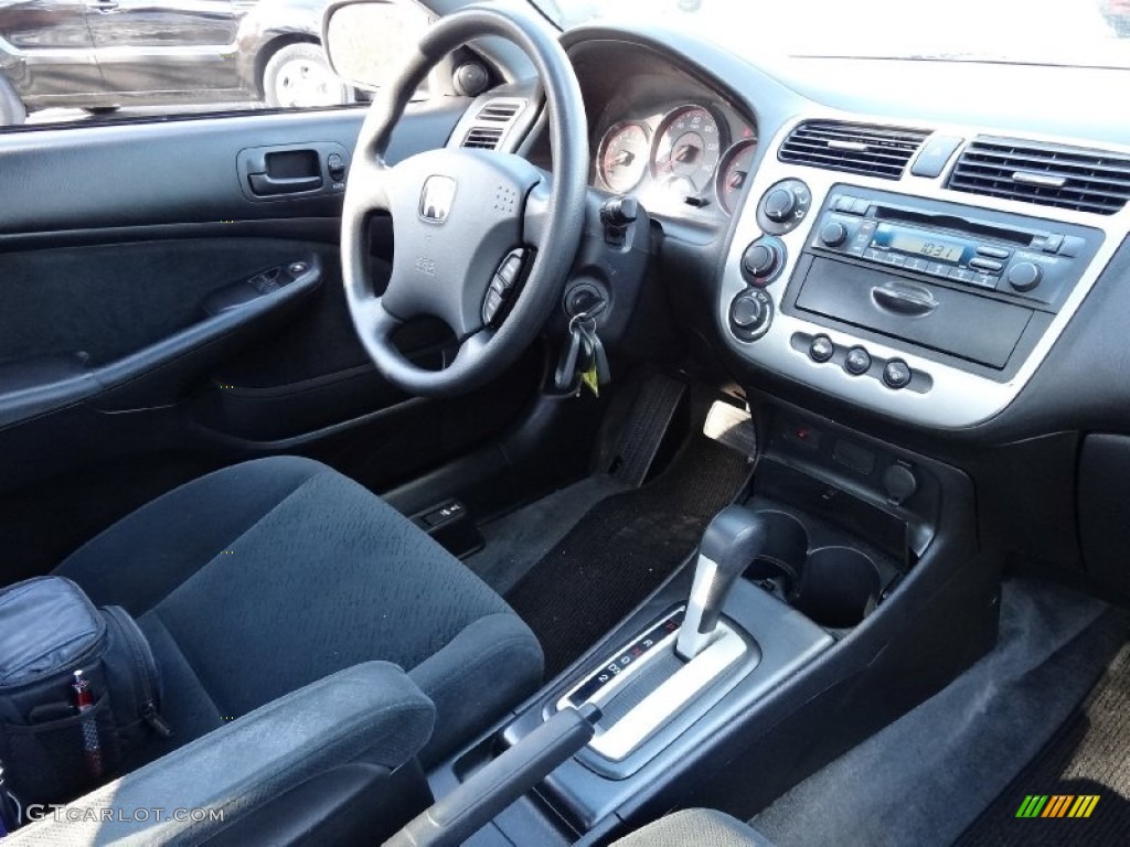 2004 Honda Civic EX Coupe Black Dashboard Photo #76356700