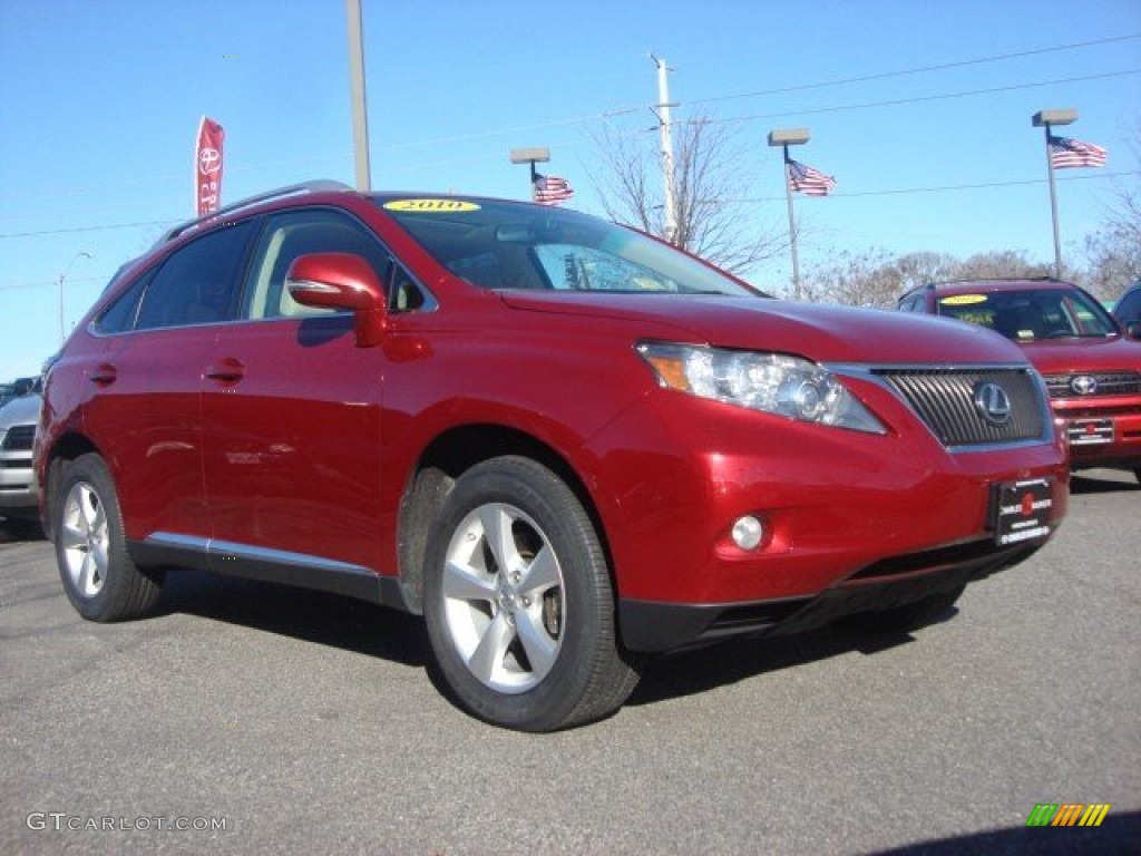 2010 RX 350 AWD - Matador Red Mica / Parchment/Brown Walnut photo #1