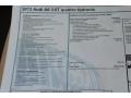 2013 Audi A6 3.0T quattro Sedan Window Sticker