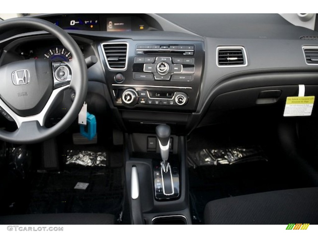 2013 Honda Civic EX Sedan Black Dashboard Photo #76359976