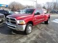 Deep Cherry Red Crystal Pearl 2011 Dodge Ram 3500 HD SLT Mega Cab 4x4 Dually Exterior