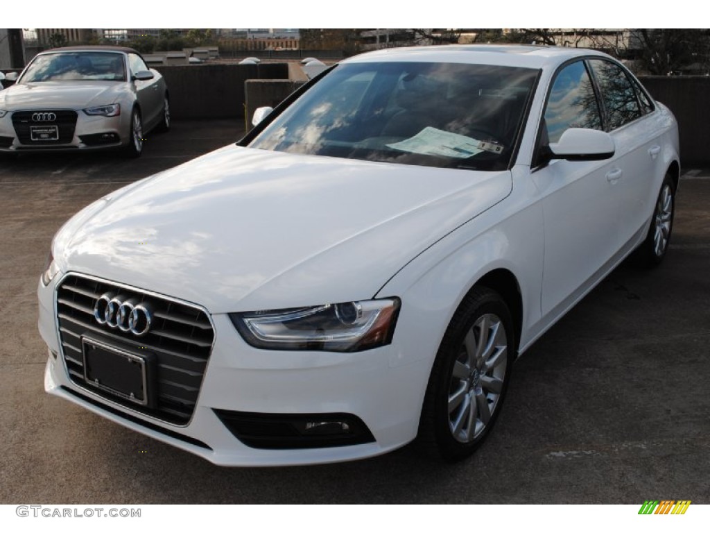 2013 A4 2.0T Sedan - Ibis White / Chestnut Brown photo #3